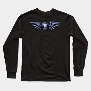 Imperial Skull and Wings Silver Long Sleeve T-Shirt